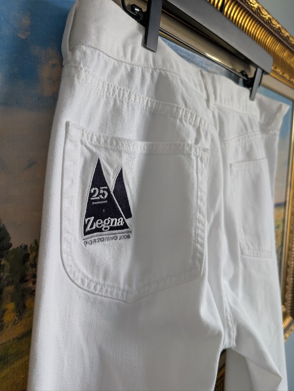Ermenegildo Zegna Portofino Anniversary Straight White Jeans